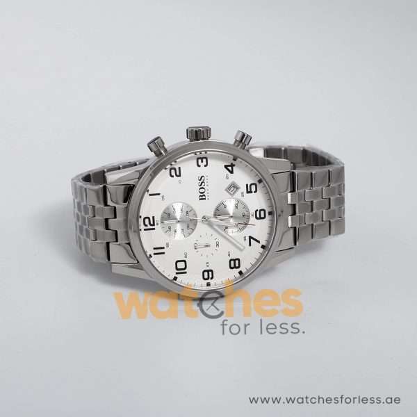 Hugo Boss Men’s Quartz Stainless Steel Silver Dial 44mm Watch 1512445 UAE DUBAI AJMAN SHARJAH ABU DHABI RAS AL KHAIMA UMM UL QUWAIN ALAIN FUJAIRAH