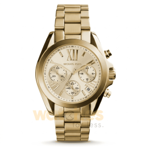 Michael Kors Women’s Quartz Stainless Steel Gold Dial 35mm Watch MK5798
