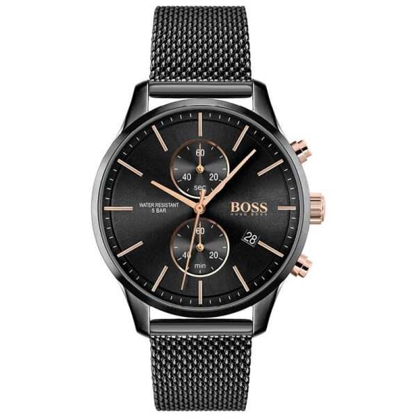 Hugo Boss Men’s Quartz Stainless Steel Black Dial 42mm Watch 1513811 UAE DUBAI AJMAN SHARJAH ABU DHABI RAS AL KHAIMA UMM UL QUWAIN ALAIN FUJAIRAH