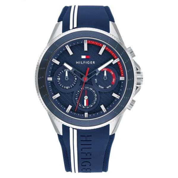 Tommy Hilfiger Men’s Quartz Blue Silicone Strap Blue Dial 45mm Watch 1791859 UAE DUBAI AJMAN SHARJAH ABU DHABI RAS AL KHAIMA UMM UL QUWAIN ALAIN FUJAIRAH