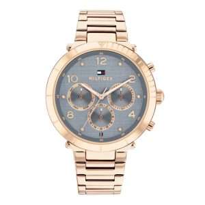 Tommy Hilfiger Women’s Quartz Rose Gold Stainless Steel Blue Dial 38mm Watch 1782489