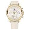 Tommy Hilfiger Women’s Quartz Cream Leather Strap White Dial 39mm Watch 1781982