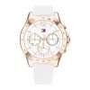 Tommy Hilfiger Women’s Quartz White Silicone Strap White Dial 38mm Watch 1782199