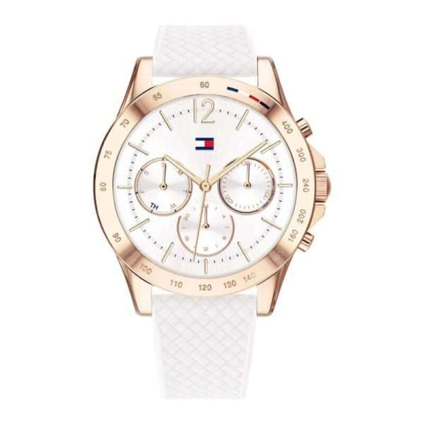 Tommy Hilfiger Women’s Quartz White Silicone Strap White Dial 38mm Watch 1782199