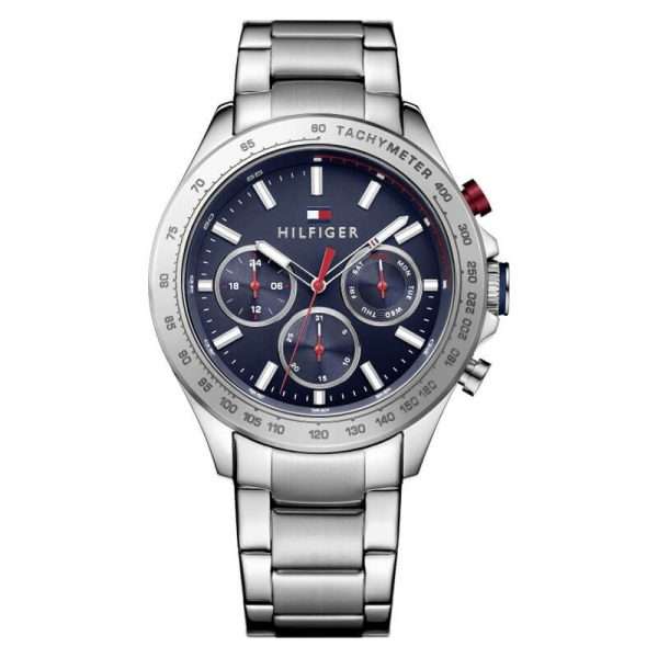 Tommy Hilfiger Men’s Quartz Stainless Steel Blue Dial 44mm Watch 1791228 UAE DUBAI AJMAN SHARJAH ABU DHABI RAS AL KHAIMA UMM UL QUWAIN ALAIN FUJAIRAH