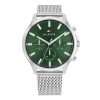 Tommy Hilfiger Men’s Quartz Silver Stainless Steel Green Dial 44mm Watch 1710499