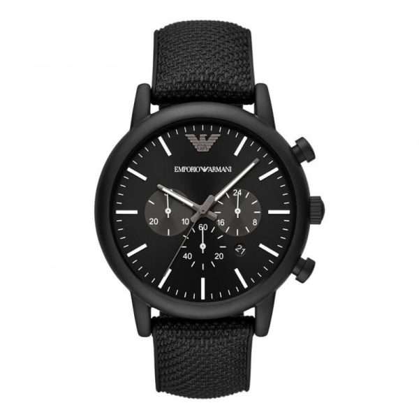 Emporio Armani Men’s Quartz Black Leather Strap Black Dial 46mm Watch AR11450 UAE DUBAI AJMAN SHARJAH ABU DHABI RAS AL KHAIMA UMM UL QUWAIN ALAIN FUJAIRAH