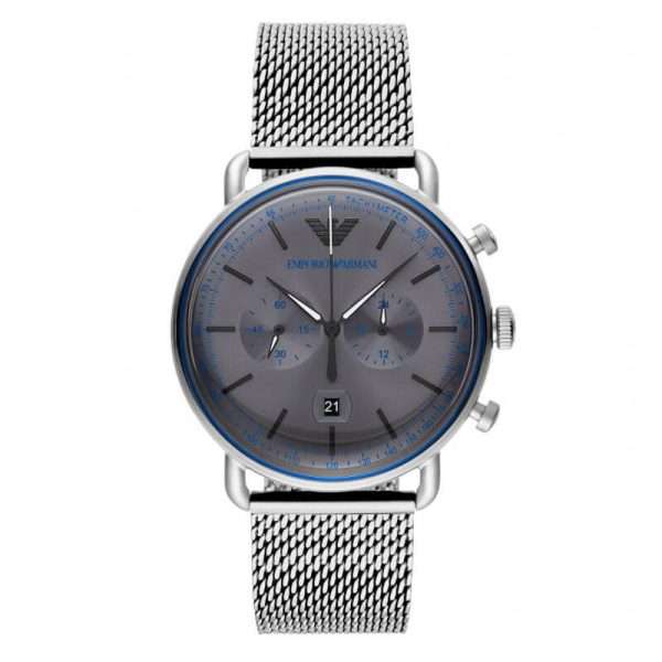 Emporio Armani Men’s Quartz Stainless Steel Grey Dial 43mm Watch AR11383