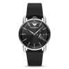 Emporio Armani Men’s Quartz Leather Strap Black Dial 42mm Watch AR11336