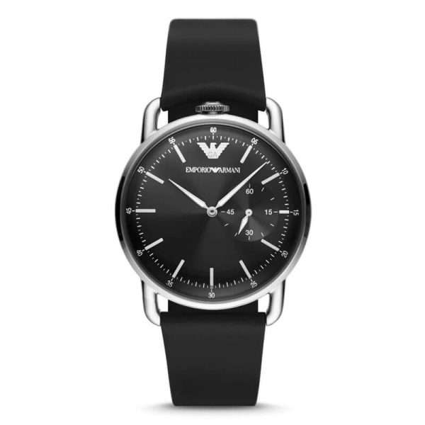 Emporio Armani Men’s Quartz Leather Strap Black Dial 42mm Watch AR11336