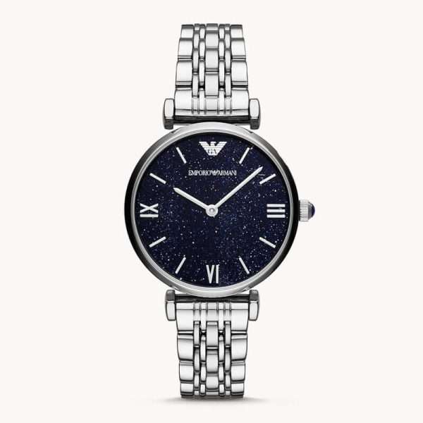 Emporio Armani Women’s Quartz Stainless Steel Dark Blue Dial 32mm Watch AR11091