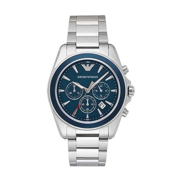 Emporio Armani Men’s Quartz Stainless Steel Blue Dial 44mm Watch AR6091