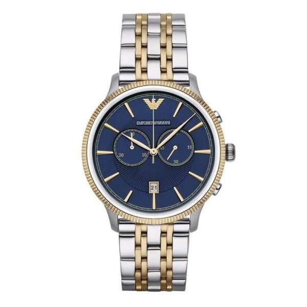 Emporio Armani Men’s Quartz Stainless Steel Blue Dial 43mm Watch AR1847