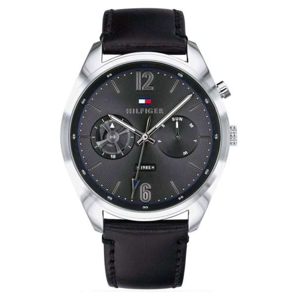 Tommy Hilfiger Men’s Quartz Leather Strap Black Dial 44mm Watch 1791548 UAE DUBAI AJMAN SHARJAH ABU DHABI RAS AL KHAIMA UMM UL QUWAIN ALAIN FUJAIRAH