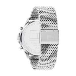 Tommy Hilfiger Men’s Quartz Silver Stainless Steel Black Dial 44mm Watch 1710498