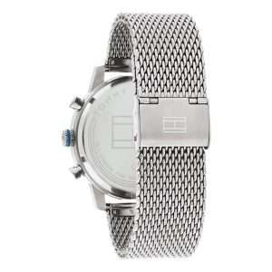 Tommy Hilfiger Men’s Quartz Silver Stainless Steel Blue Dial 44mm Watch 1791881