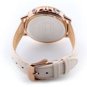 Tommy Hilfiger Women’s Quartz Cream Leather Strap Cream Dial 41mm Watch 1781789