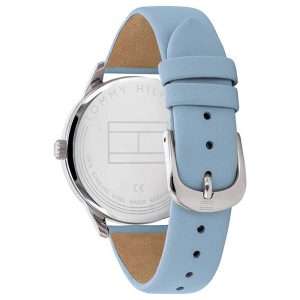 Tommy Hilfiger Women’s Quartz Sky Blue Leather Strap Silver Dial 38mm Watch 1782023