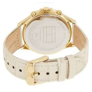 Tommy Hilfiger Women’s Quartz Cream Leather Strap White Dial 39mm Watch 1781982