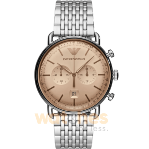 Emporio Armani Men’s Quartz Stainless Steel Beige Dial 43mm Watch AR11239 UAE DUBAI AJMAN SHARJAH ABU DHABI RAS AL KHAIMA UMM UL QUWAIN ALAIN FUJAIRAH