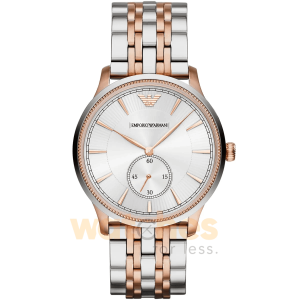 Emporio Armani Men’s Quartz Stainless Steel Silver Dial 38mm Watch AR1839
