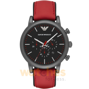 Emporio Armani Men’s Quartz Leather Strap Black Dial 46mm Watch AR1971