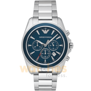Emporio Armani Men’s Quartz Stainless Steel Blue Dial 44mm Watch AR6091