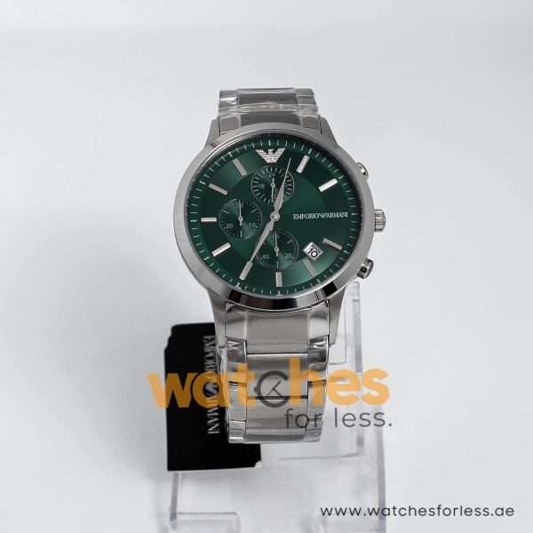 Emporio Armani Men’s Quartz Silver Stainless Steel Green Dial 43mm Watch AR11507 UAE DUBAI AJMAN SHARJAH ABU DHABI RAS AL KHAIMA UMM UL QUWAIN ALAIN FUJAIRAH