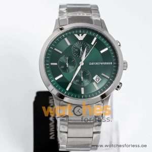 Emporio Armani Men’s Quartz Silver Stainless Steel Green Dial 43mm Watch AR11507 UAE DUBAI AJMAN SHARJAH ABU DHABI RAS AL KHAIMA UMM UL QUWAIN ALAIN FUJAIRAH