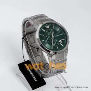 Emporio Armani Men’s Quartz Silver Stainless Steel Green Dial 43mm Watch AR11507 UAE DUBAI AJMAN SHARJAH ABU DHABI RAS AL KHAIMA UMM UL QUWAIN ALAIN FUJAIRAH