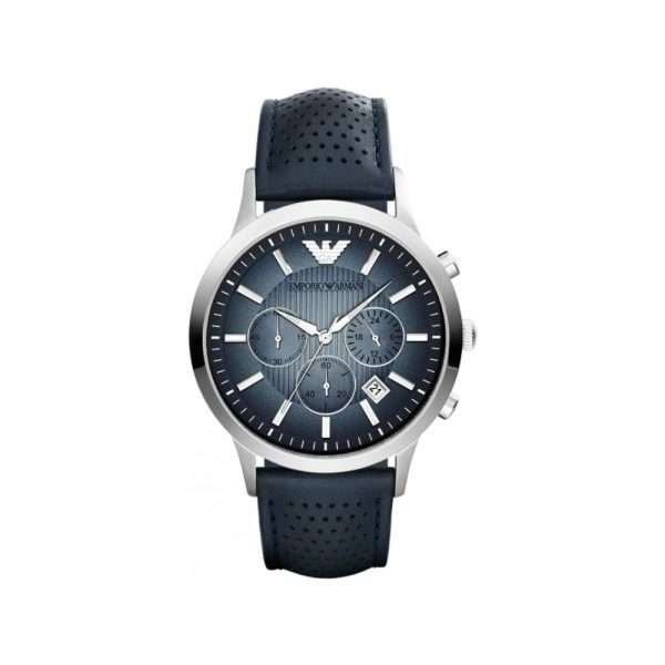 Emporio Armani Men’s Quartz Leather Strap Blue Dial 43mm Watch AR2473 UAE DUBAI AJMAN SHARJAH ABU DHABI RAS AL KHAIMA UMM UL QUWAIN ALAIN FUJAIRAH