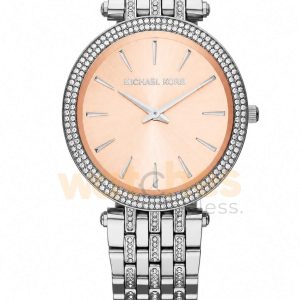 Michael Kors Women’s Quartz Stainless Steel Pink Dial 39mm Watch MK3218