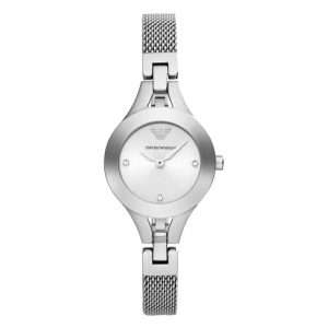 Emporio Armani Women’s Quartz Silver Stainless Steel Silver Dial 26mm Watch AR7361