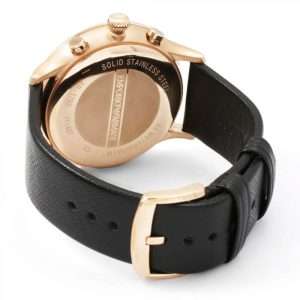 Emporio Armani Men’s Quartz Leather Strap Black Dial 43mm Watch AR1792