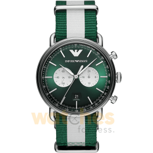 Emporio Armani Men’s Quartz Nylon Strap Green Dial 43mm Watch AR11221 UAE DUBAI AJMAN SHARJAH ABU DHABI RAS AL KHAIMA UMM UL QUWAIN ALAIN FUJAIRAH