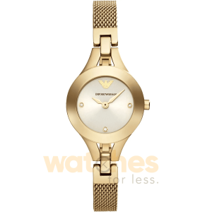 Emporio Armani Women’s Quartz Gold Stainless Steel Champagne Dial 26mm Watch AR7363