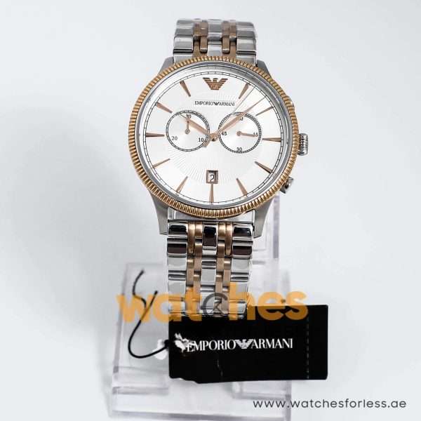 Emporio Armani Men’s Quartz Stainless Steel Silver Dial 43mm Watch AR1826 UAE DUBAI AJMAN SHARJAH ABU DHABI RAS AL KHAIMA UMM UL QUWAIN ALAIN FUJAIRAH