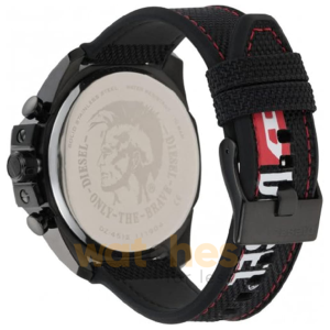 Alternative view of Diesel Men’s Quartz Black Silicone Strap Silver Dial 51mm Watch DZ4512
