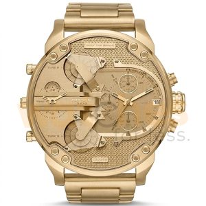 Diesel Men’s Quartz Gold Stainless Steel Gold Dial 57mm (Four Time zone) Watch DZ7399