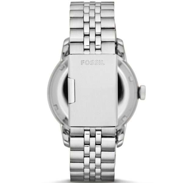 Fossil Men’s Mechanical Silver Stainless Steel Black Dial 44mm Watch ME1135 UAE DUBAI AJMAN SHARJAH ABU DHABI RAS AL KHAIMA UMM UL QUWAIN ALAIN FUJAIRAH