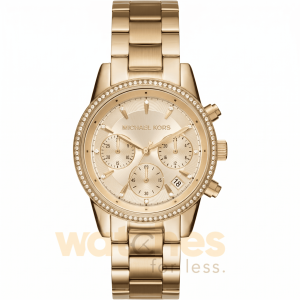 Michael Kors Women’s Quartz Stainless Steel Gold Dial 37mm Watch MK6356