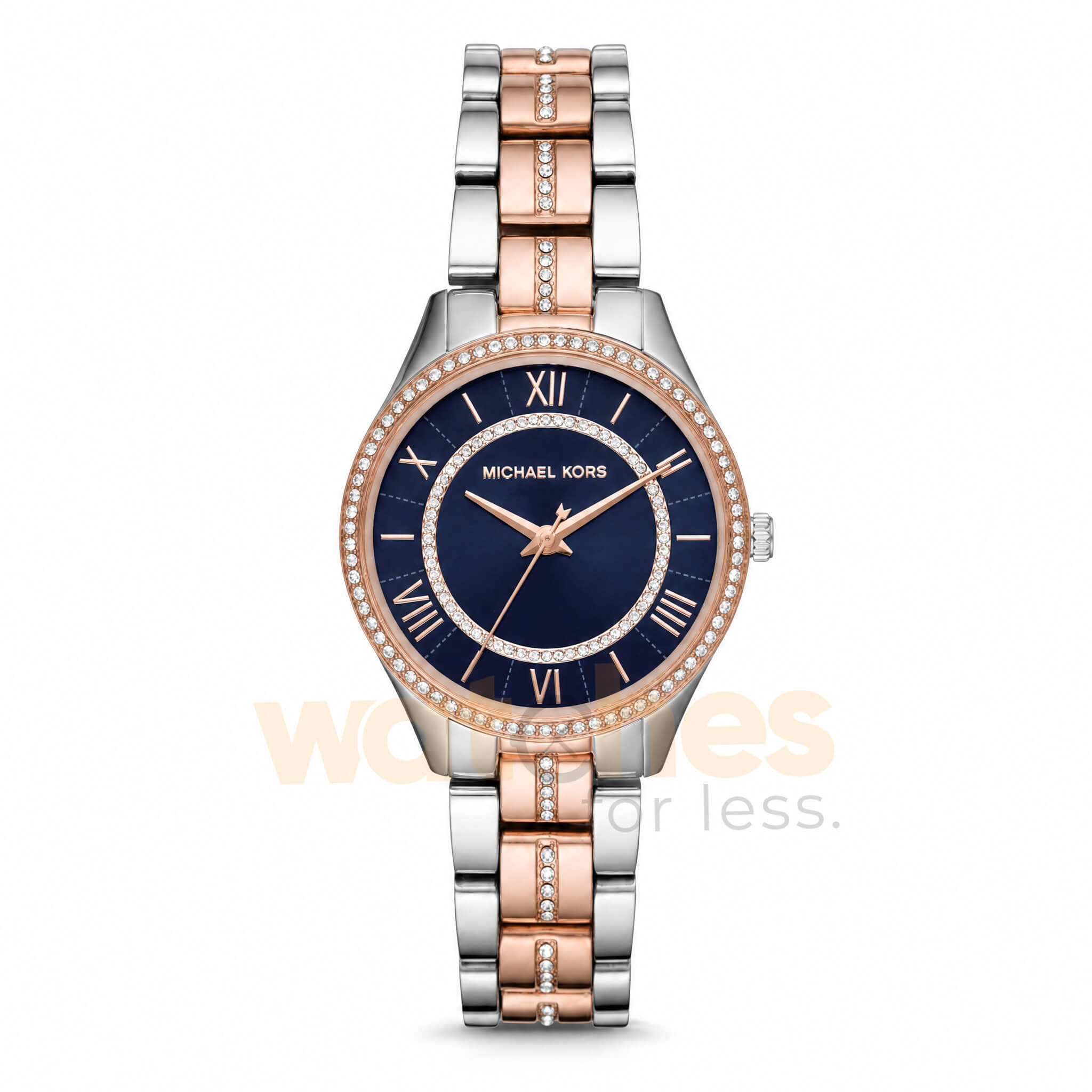 Michael Kors Women’s Quartz Two Tone Stainless Steel Blue Dial 33mm Watch MK3929