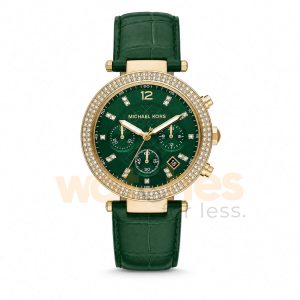 Michael Kors Women’s Quartz Green Leather Strap Green Dial 39mm Watch MK6985