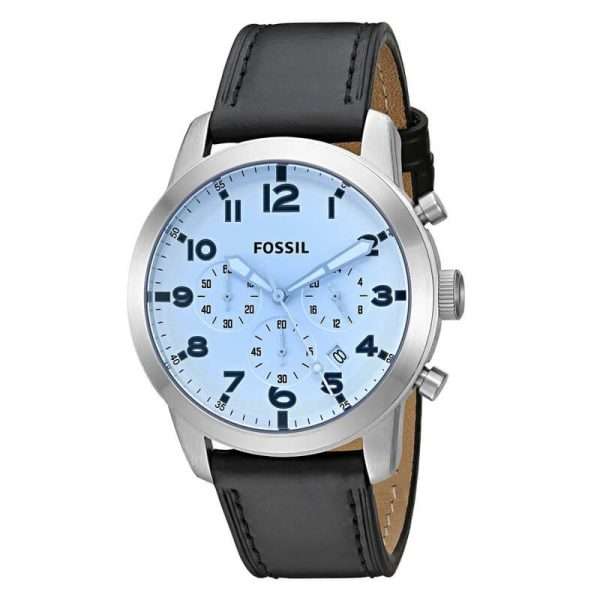 Fossil Men’s Quartz Leather Strap Silver Dial 44mm Watch FS5162 UAE DUBAI AJMAN SHARJAH ABU DHABI RAS AL KHAIMA UMM UL QUWAIN ALAIN FUJAIRAH