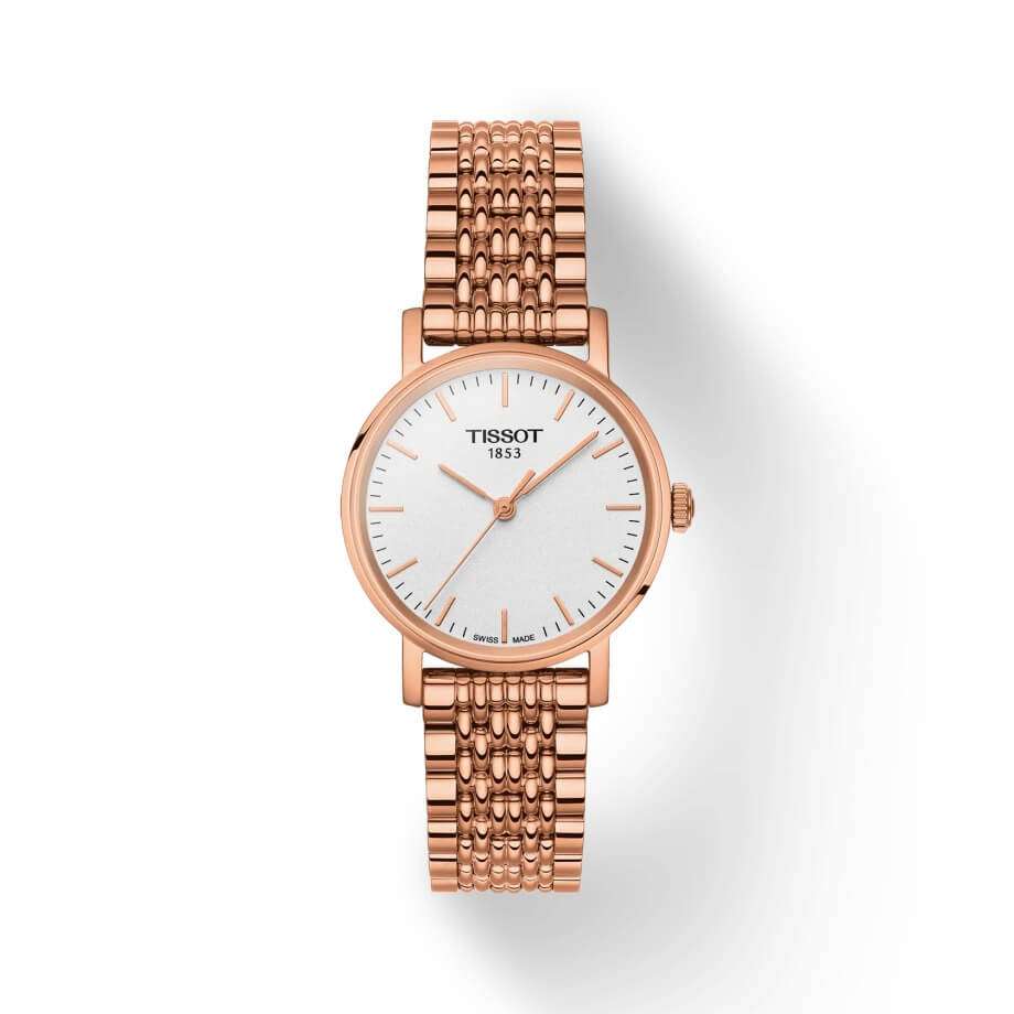 Tissot Women s Quartz Swiss Made Rose Gold Stainless Steel White