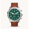 Fossil Men’s Quartz Leather Strap Green Dial 50mm Watch FS5738 UAE DUBAI AJMAN SHARJAH ABU DHABI RAS AL KHAIMA UMM UL QUWAIN ALAIN FUJAIRAH