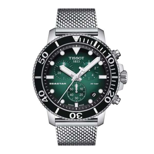 TISSOT Men’s Quartz Swiss Made Stainless Steel Green Gradient Dial 45mm Watch T120.417.11.091.00 UAE DUBAI AJMAN SHARJAH ABU DHABI RAS AL KHAIMA UMM UL QUWAIN ALAIN FUJAIRAH