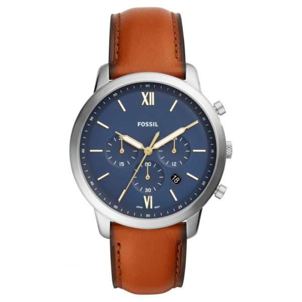 Fossil Men’s Quartz Leather Strap Blue Dial 44mm Watch FS5453 UAE DUBAI AJMAN SHARJAH ABU DHABI RAS AL KHAIMA UMM UL QUWAIN ALAIN FUJAIRAH