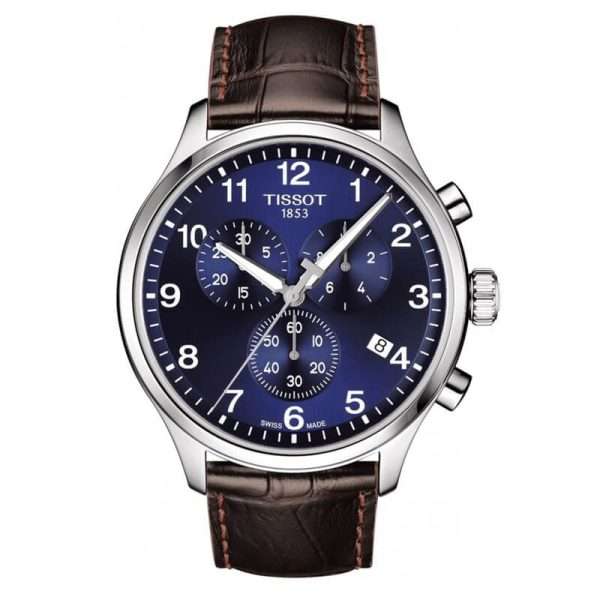 TISSOT Men’s Swiss Made Quartz Brown Leather Strap Blue Dial 45mm Watch T116.617.16.047.00 UAE DUBAI AJMAN SHARJAH ABU DHABI RAS AL KHAIMA UMM UL QUWAIN ALAIN FUJAIRAH