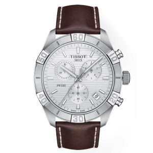 TISSOT Men’s Swiss Made Quartz Brown Leather Strap Silver Dial 44mm Watch T101.617.16.031.00 UAE DUBAI AJMAN SHARJAH ABU DHABI RAS AL KHAIMA UMM UL QUWAIN ALAIN FUJAIRAH